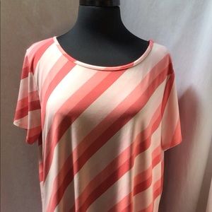 Apostrophe Woman Pink striped top size 18W
